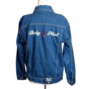 Vintage Y2K Baby Phat Logo Embroidered Jean Jacket